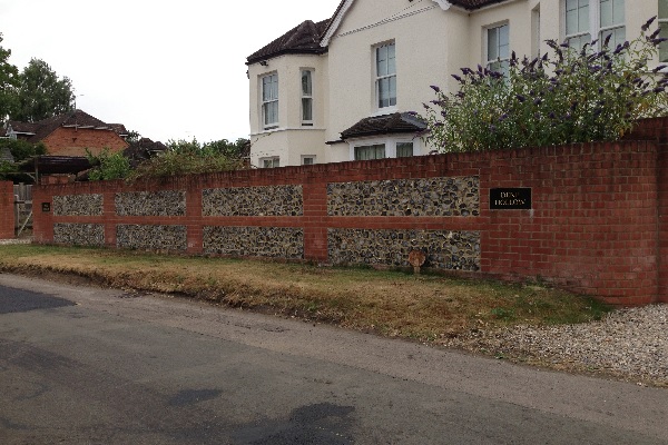 Brick wall in Emmer Green, Reading, Berkshire by your friendly local builders